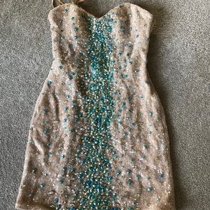 VEUC La Femme sparkly jeweled short party dress 4